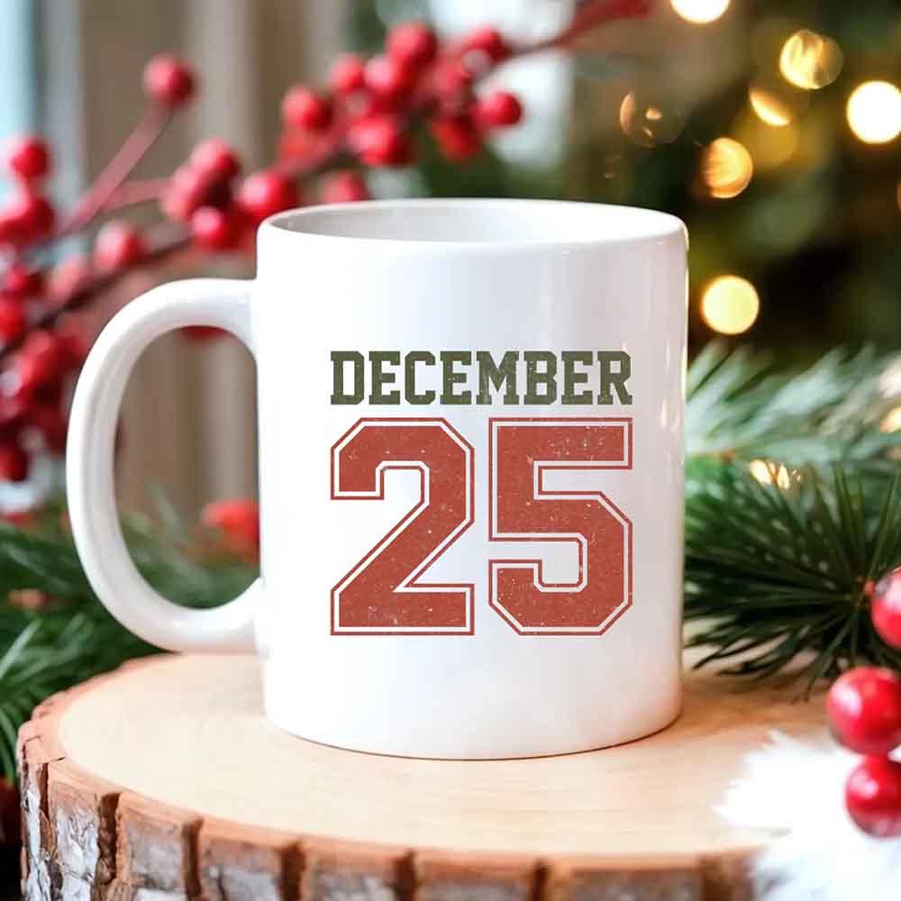 Retro Christmas Holiday Coffee Mug β Festive Vintage December 25