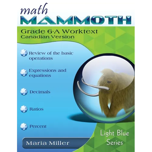 Math Mammoth Grade 6-A Worktext, Canadian Version - Paperback