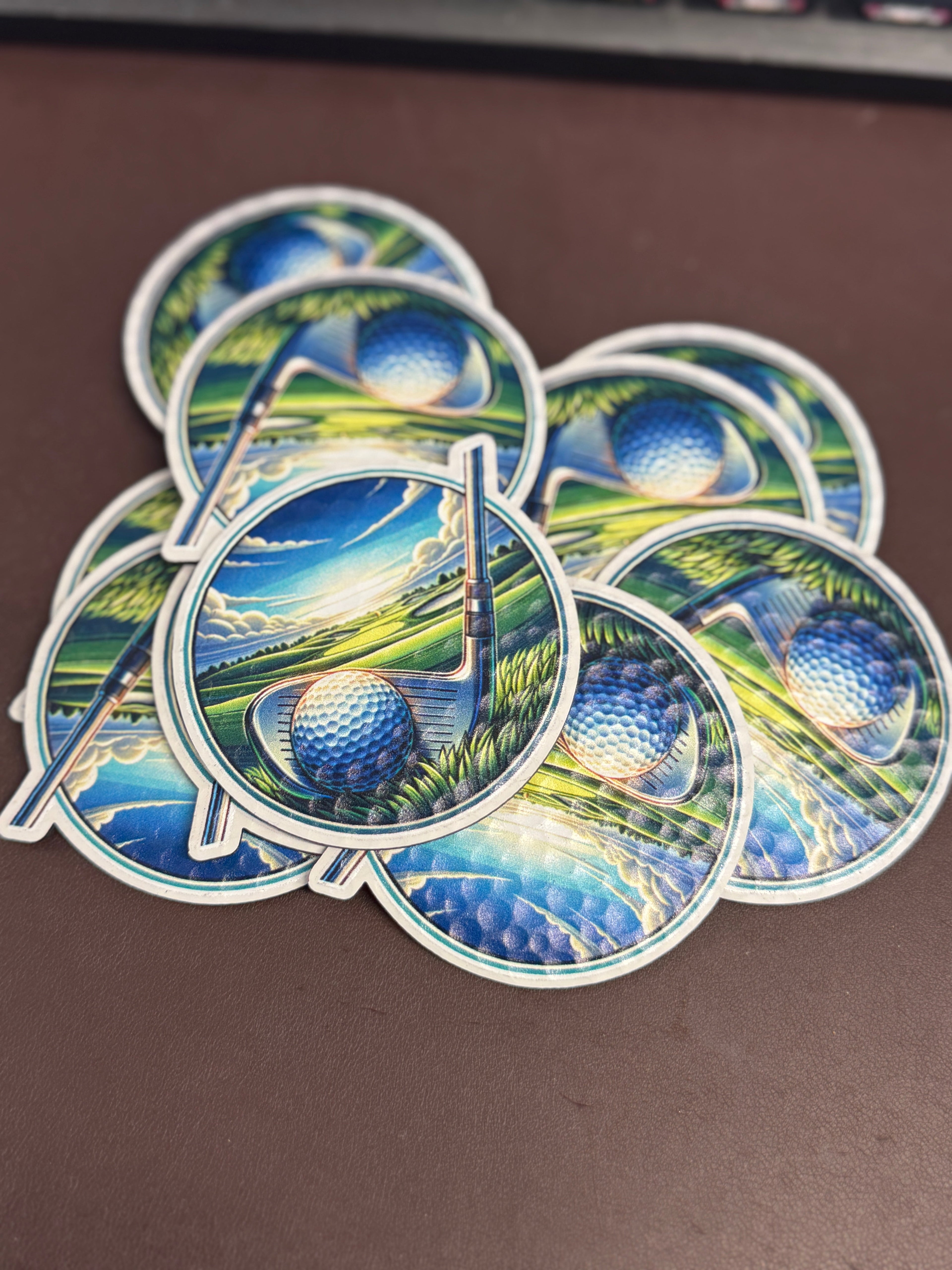 Golf Sunset UV Printed Patches