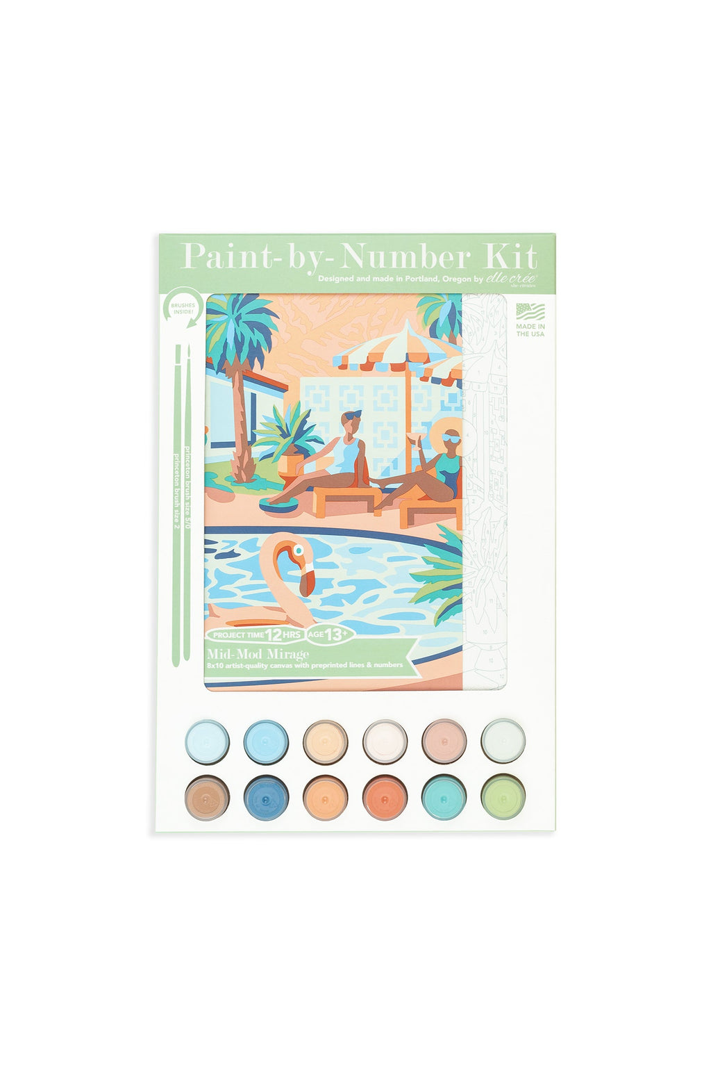 Mid-Mod Mirage | 8x10 paint-by-number kit