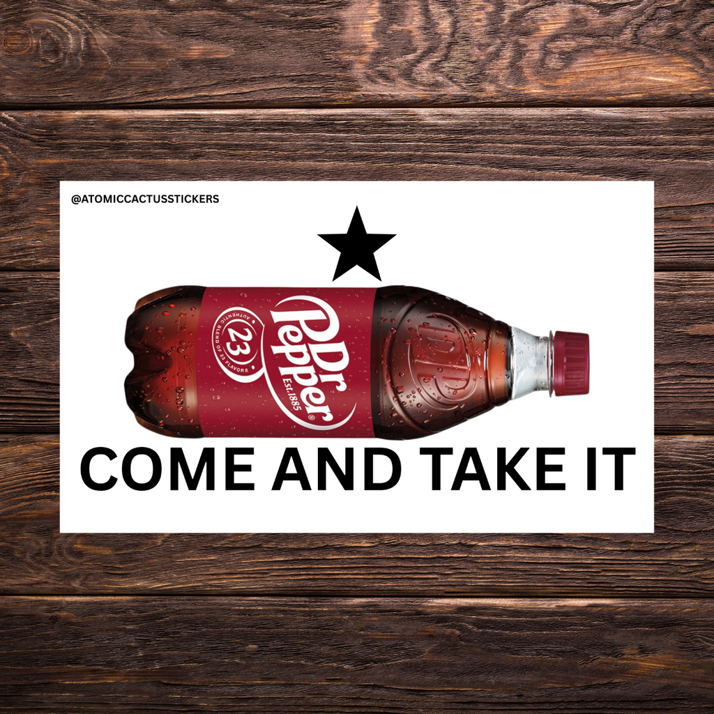 Come and Take It Soda Bottle Sticker Bundle | 4-Pack Funny Political Parody Stickers | Vinyl Decals