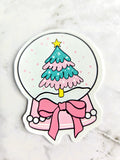 Christmas time snowglobe sticker