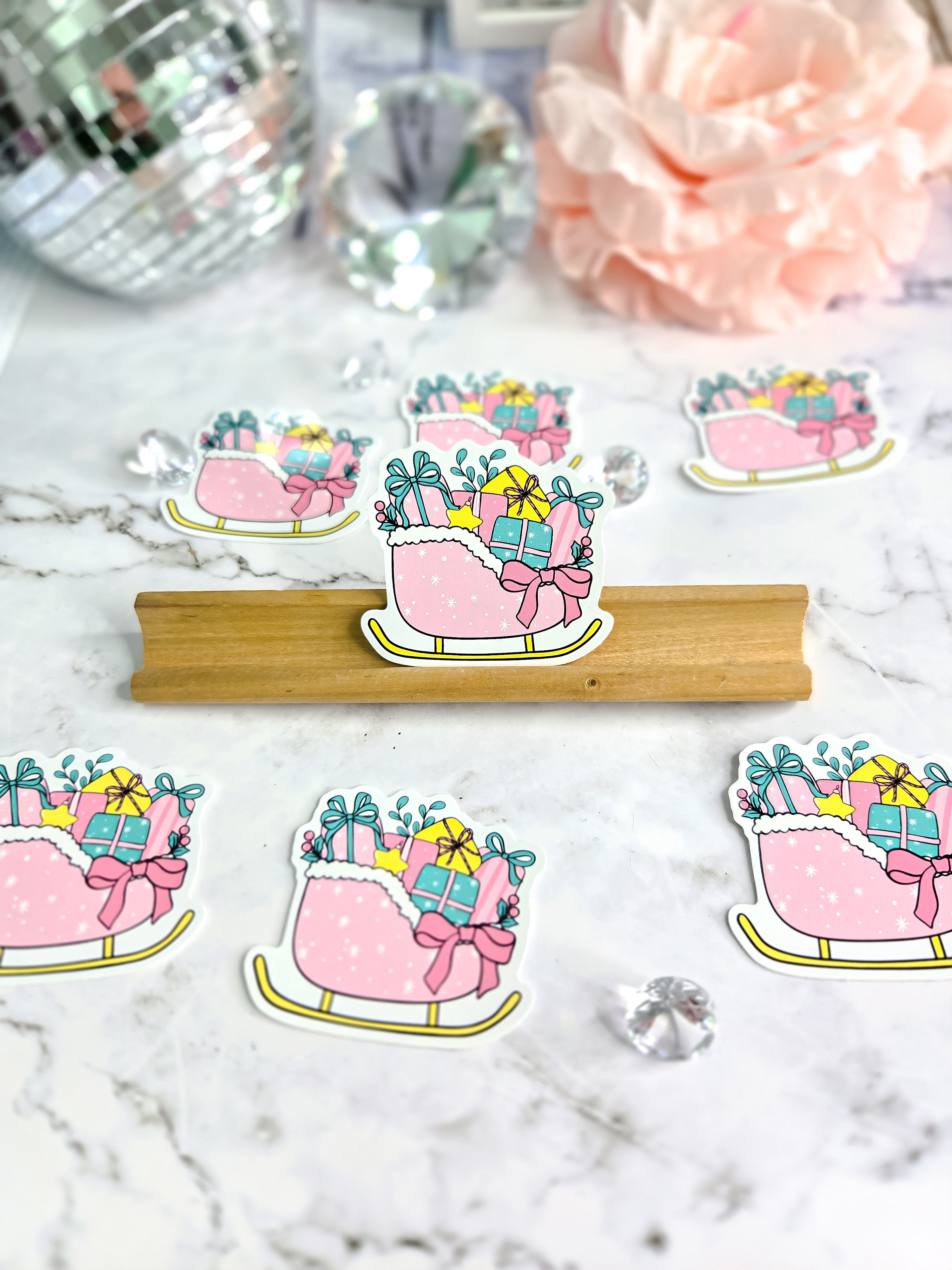 A sleigh full of gifts Sticker