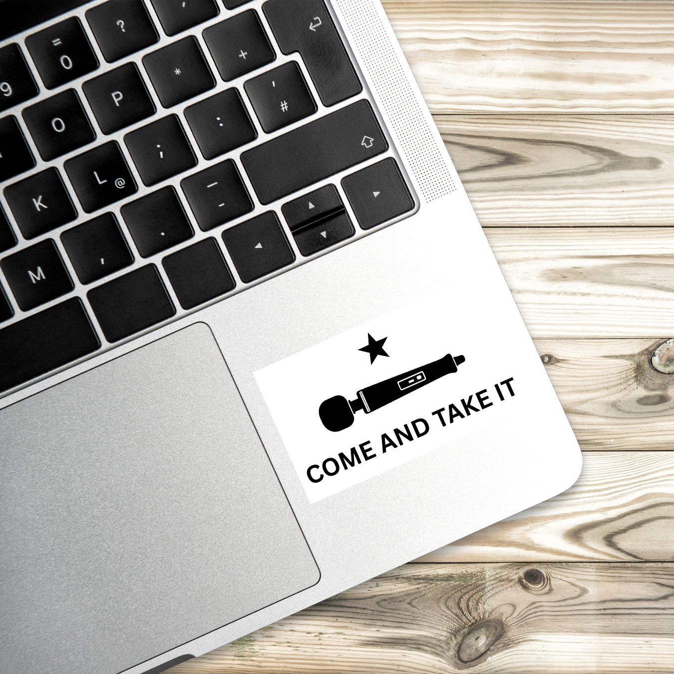 Come and Take It Wand Sticker | 3" x 2" | Feminist Vinyl Decal | Sex Positivity | Water-Resistant Laptop Sticker | Political Protest Parody