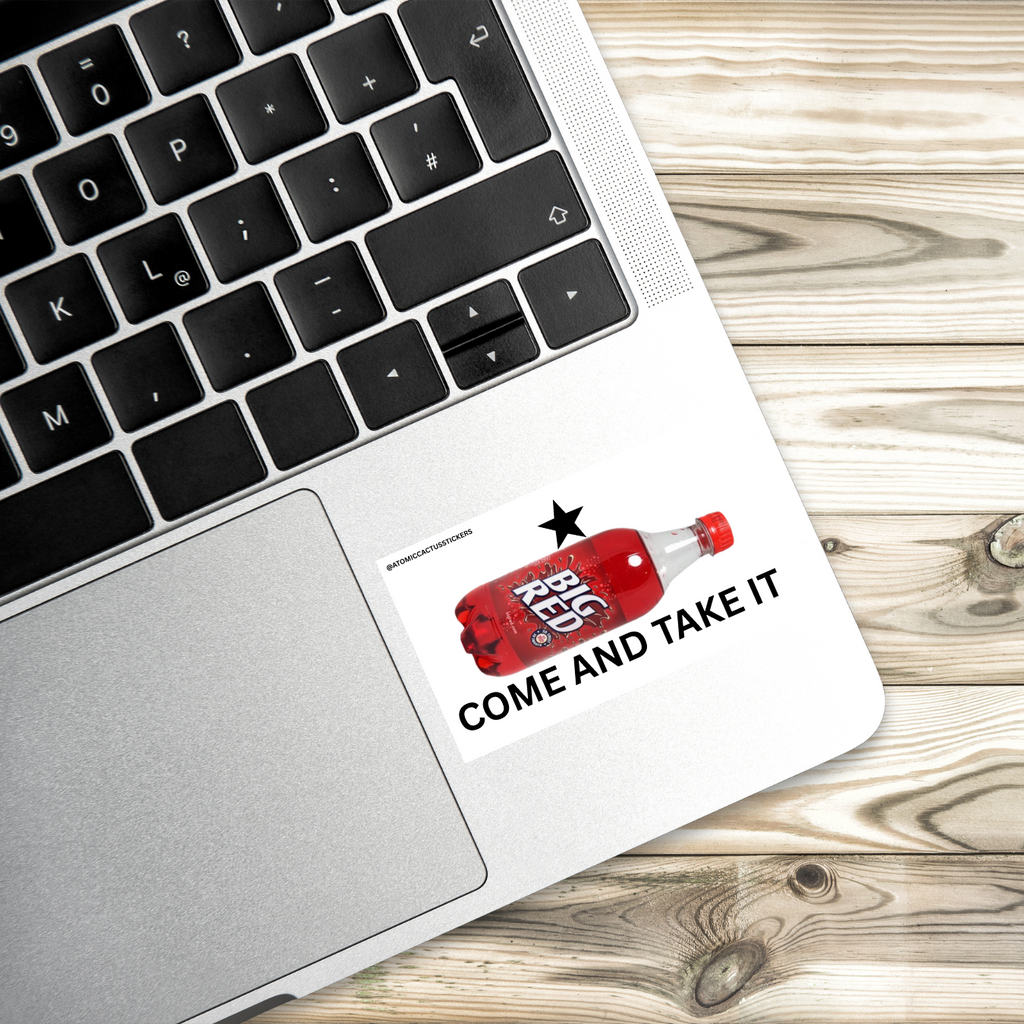 Come and Take It Sticker – Big Red Edition | Soda Vinyl Sticker | Texas Beverage Rights Sticker | Funny Protest Decal