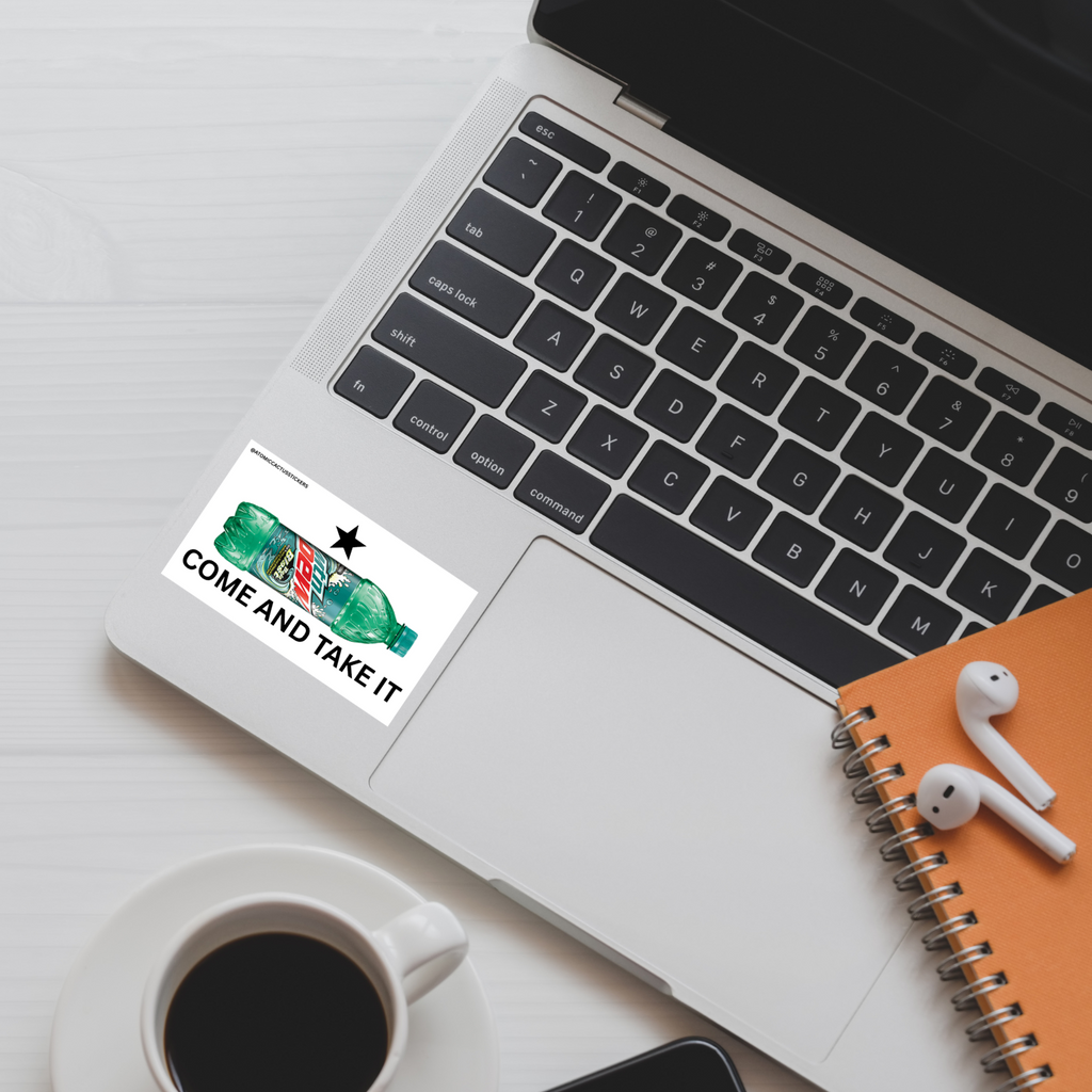 Come and Take It Sticker – Baja Blast Edition | Soda Vinyl Sticker | Political Parody Sticker | Funny Protest Sticker