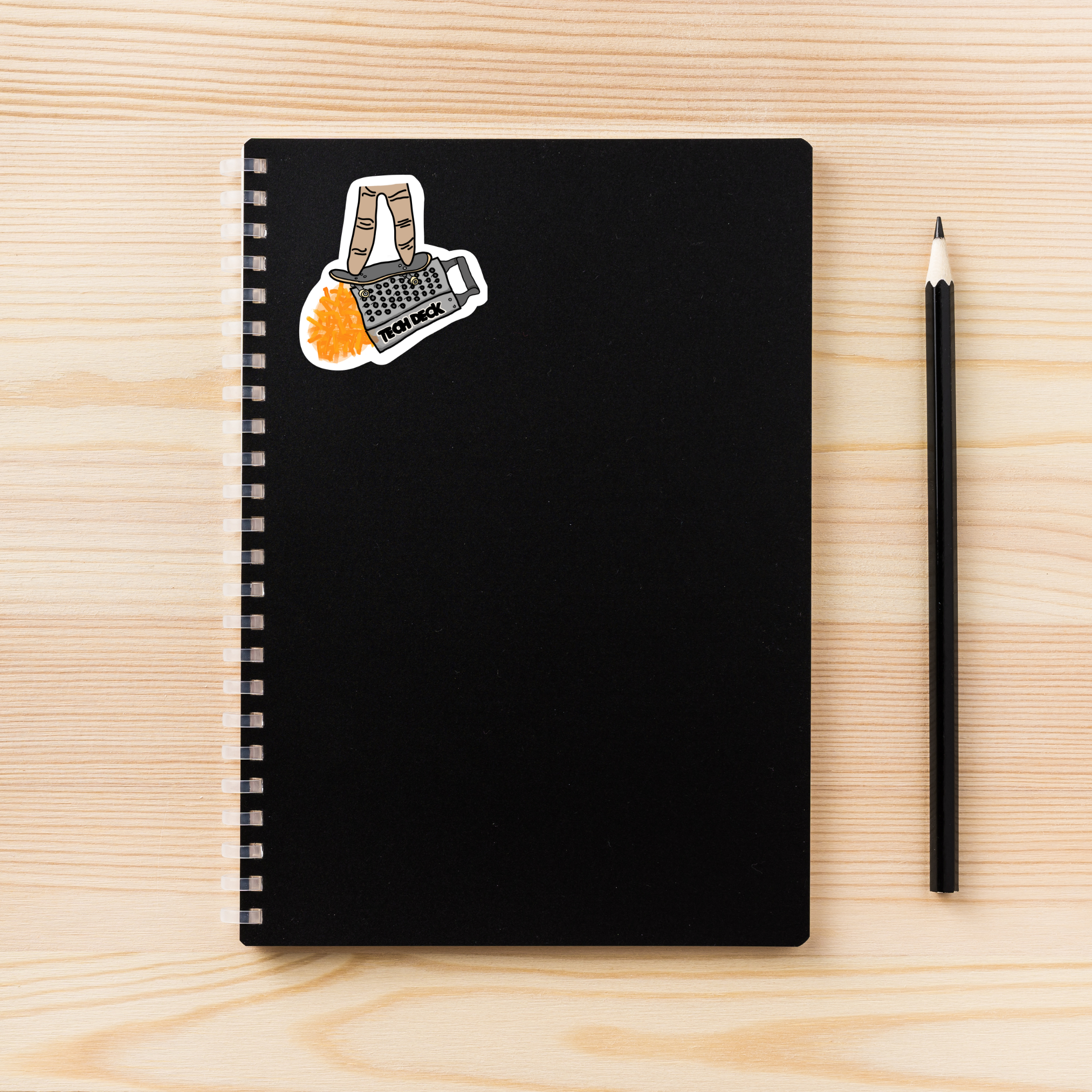 Shredded Cheese | Hand Drawn | Vinyl Sticker | Water Resistant Sticker | Novelty | Cute | Skateboard Stickers