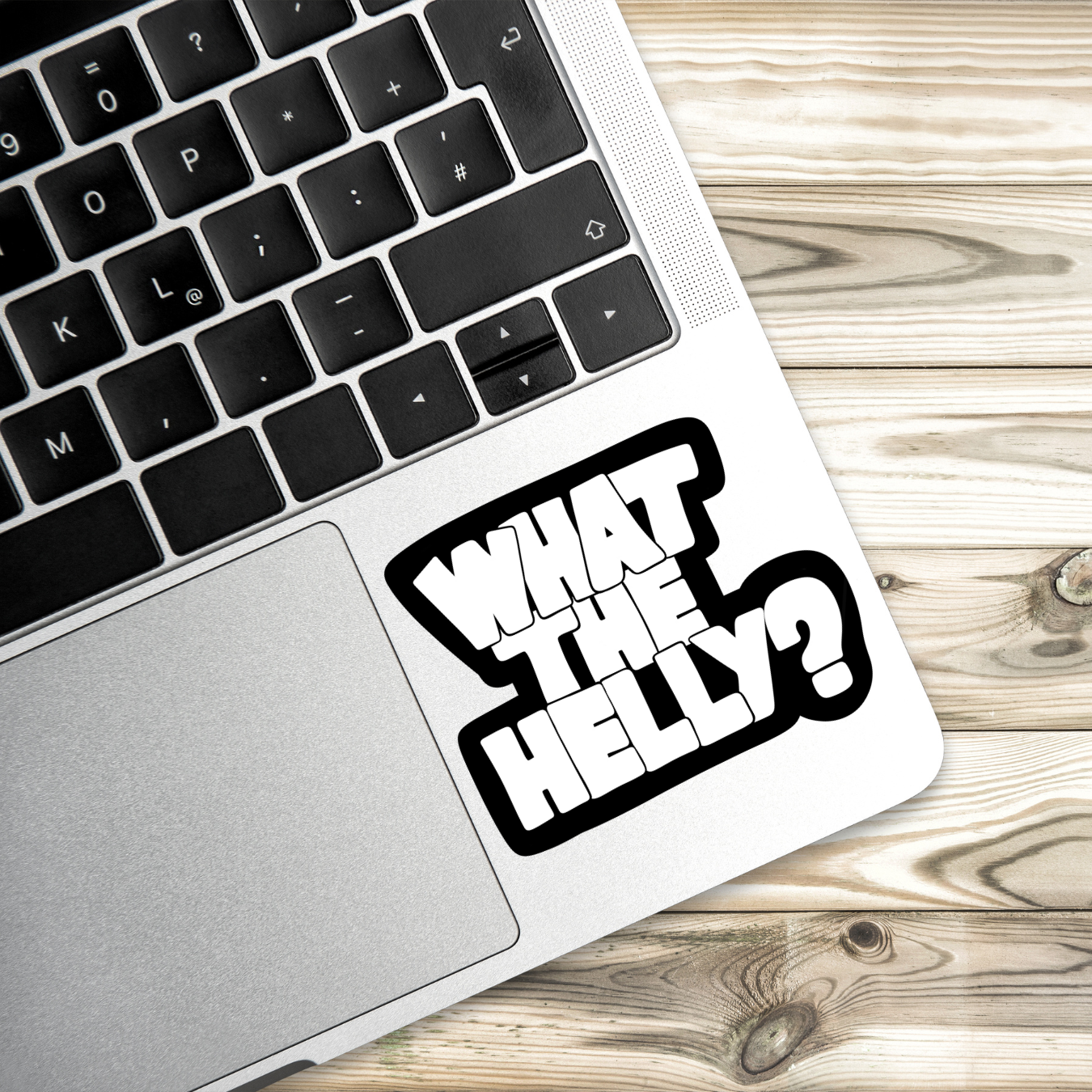 What The Helly Sticker | Meme Vinyl Decal | Black & White Sticker | Funny Sticker in 2 Sizes