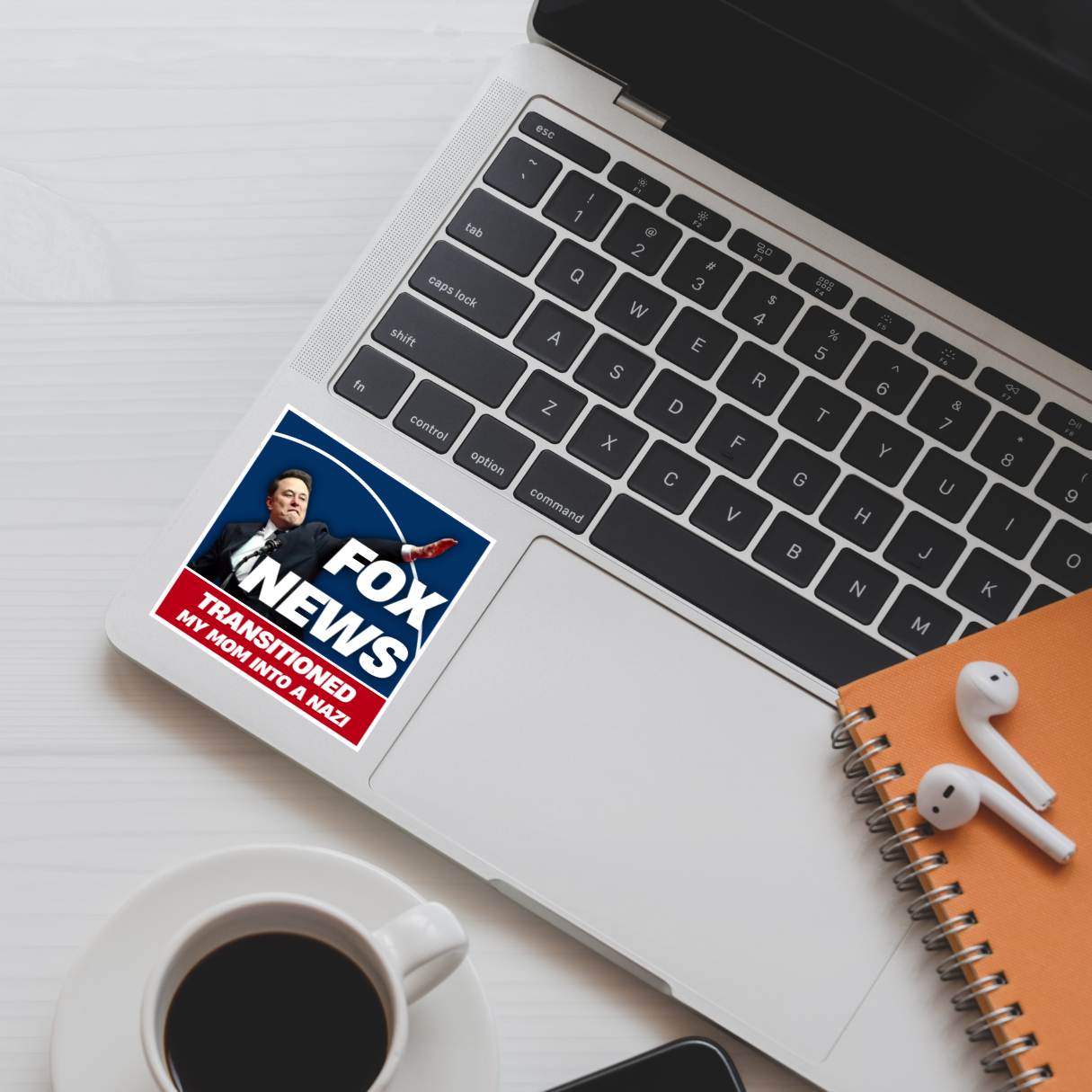 Fox News Turned My Family Into Nazis | 13 Variation Options | 3"x3" | Political Sticker | Vinyl Sticker | Water-Resistant | Anti-Fascist