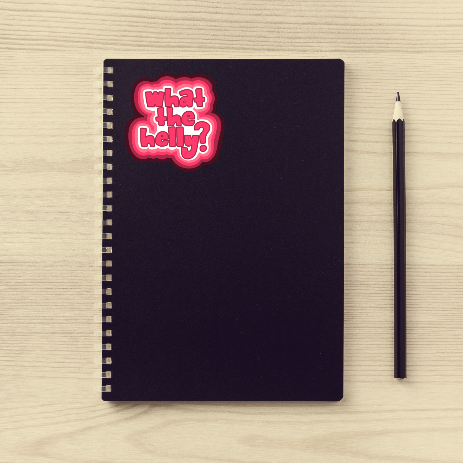 What The Helly Sticker – Retro Pink Version | Vinyl Sticker | Funny Bubble Font Sticker | 2 Sizes Available