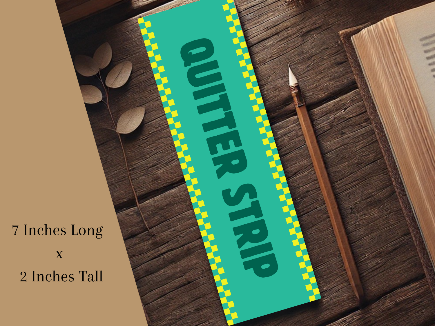 Quitter Strip Bookmark with Checkerboard Design | Funny Bookmark | Reader Gift | Books | Book Mark