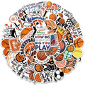 50pcs Waterproof Basketball Stickers - Vinyl Decals for Laptops, Water Bottles, Skateboards