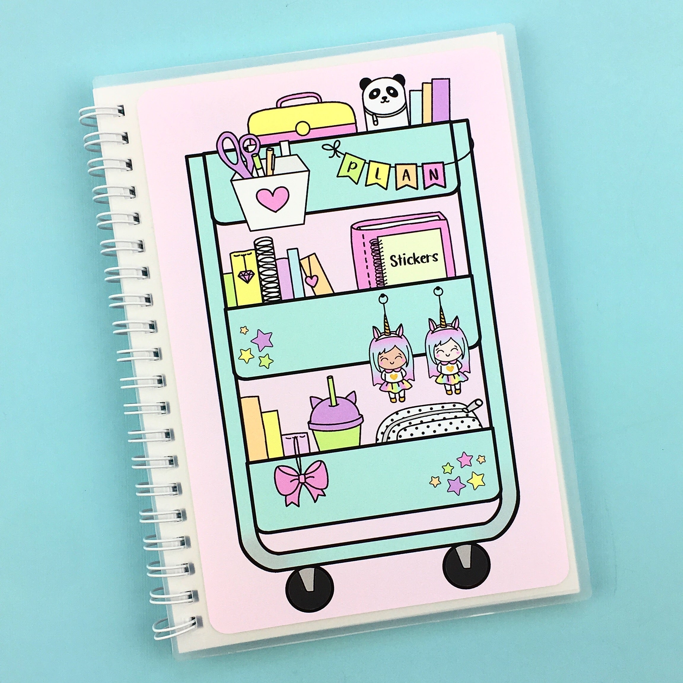 Planner Cart Reusable Sticker Book