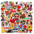 50Pcs Hot Style Bad Bunny Stickers - Waterproof PVC Decals for Laptop, Luggage, Phone & More