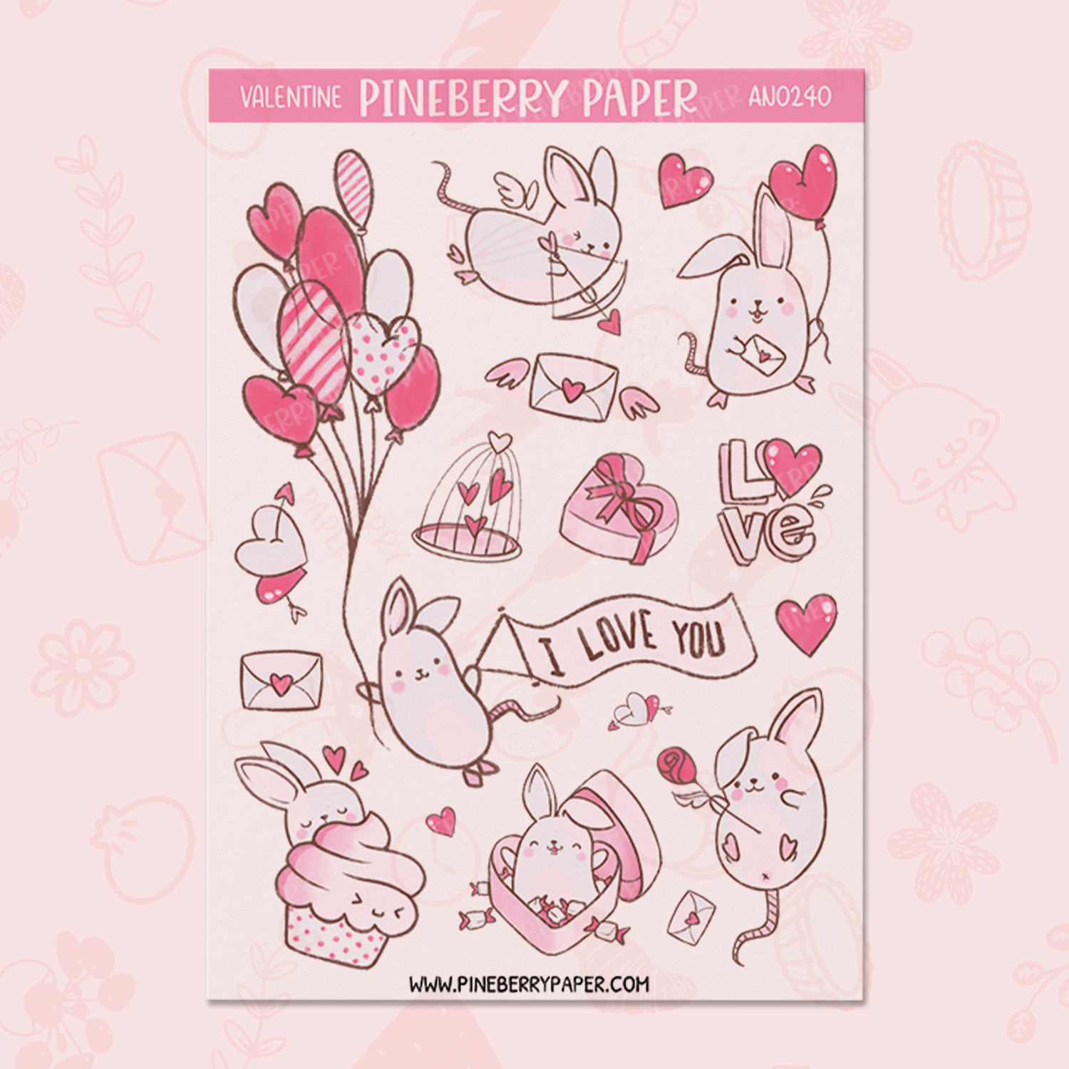 Valentine Rat Bunny | AN0240