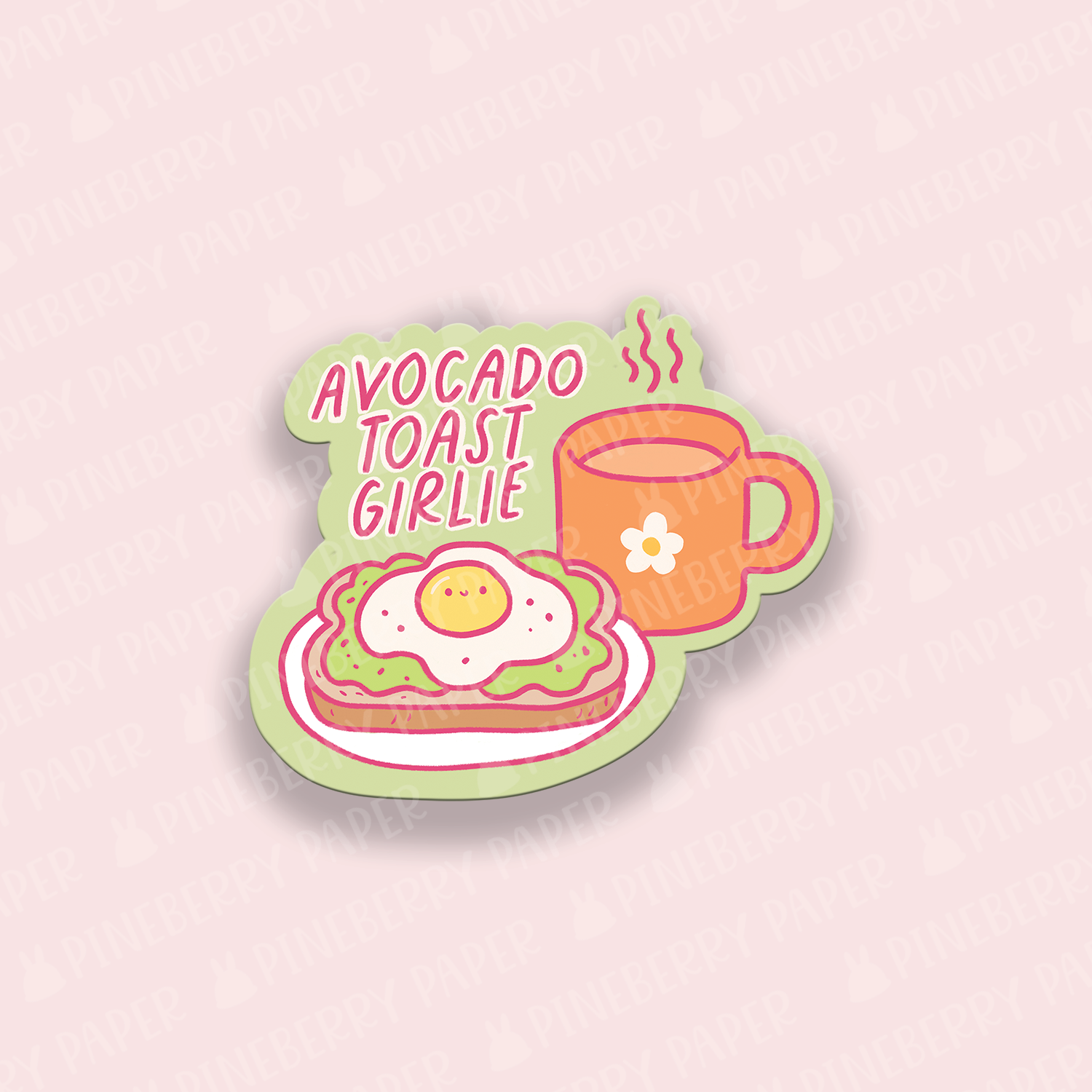 Avocado Toast Girlie Vinyl Sticker