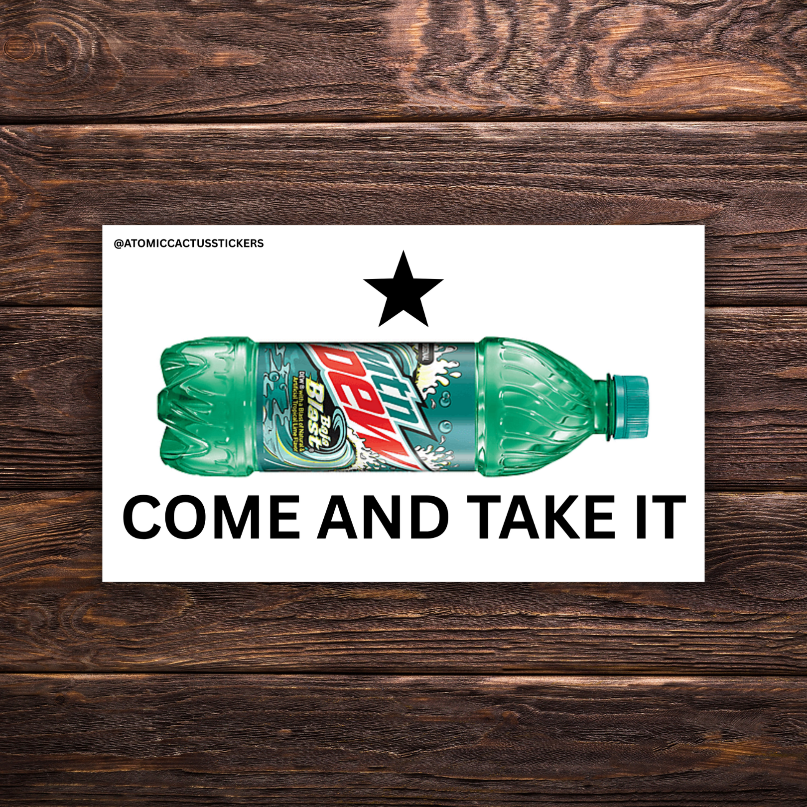 Come and Take It Sticker – Baja Blast Edition | Soda Vinyl Sticker | Political Parody Sticker | Funny Protest Sticker
