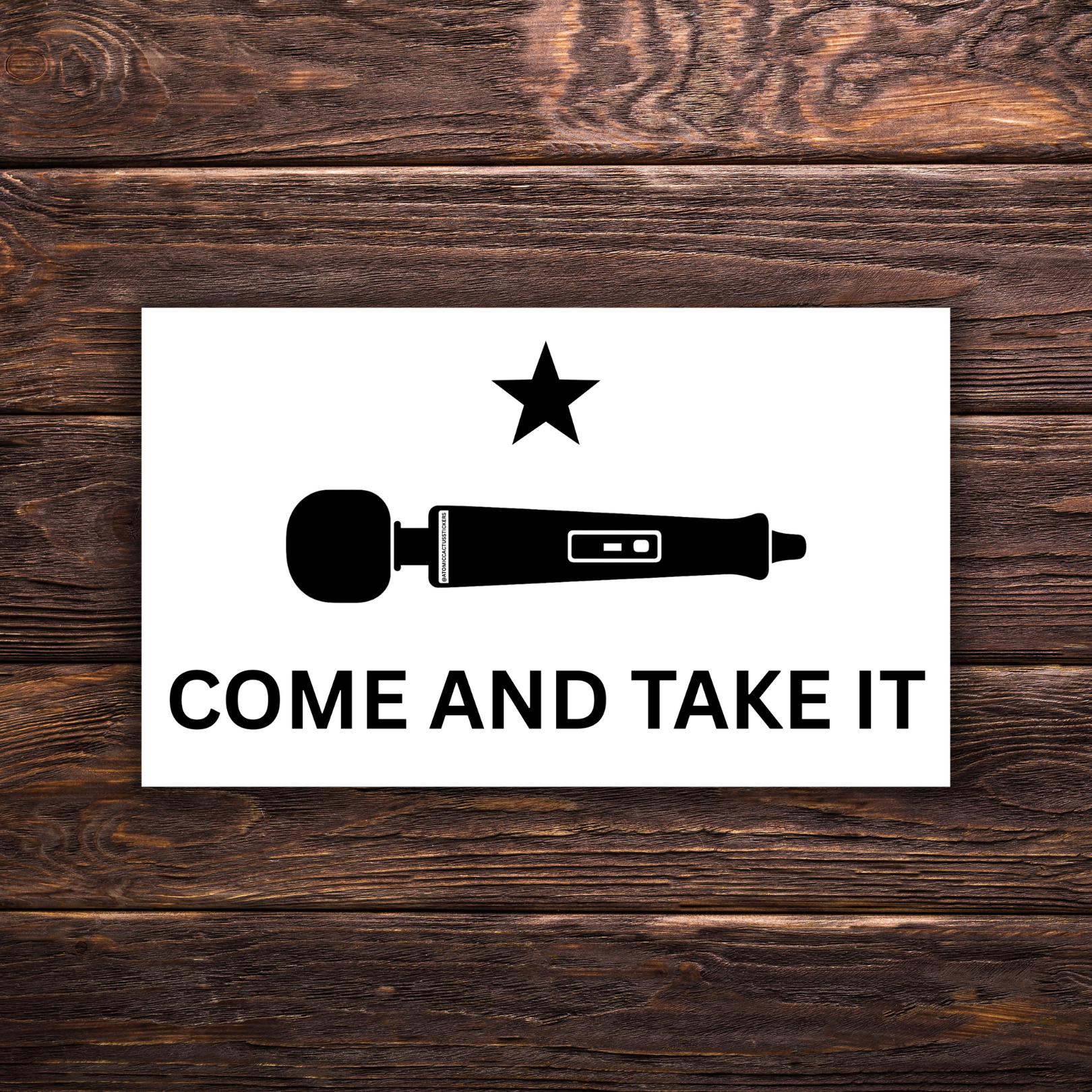 Come and Take It Wand Sticker | 3" x 2" | Feminist Vinyl Decal | Sex Positivity | Water-Resistant Laptop Sticker | Political Protest Parody
