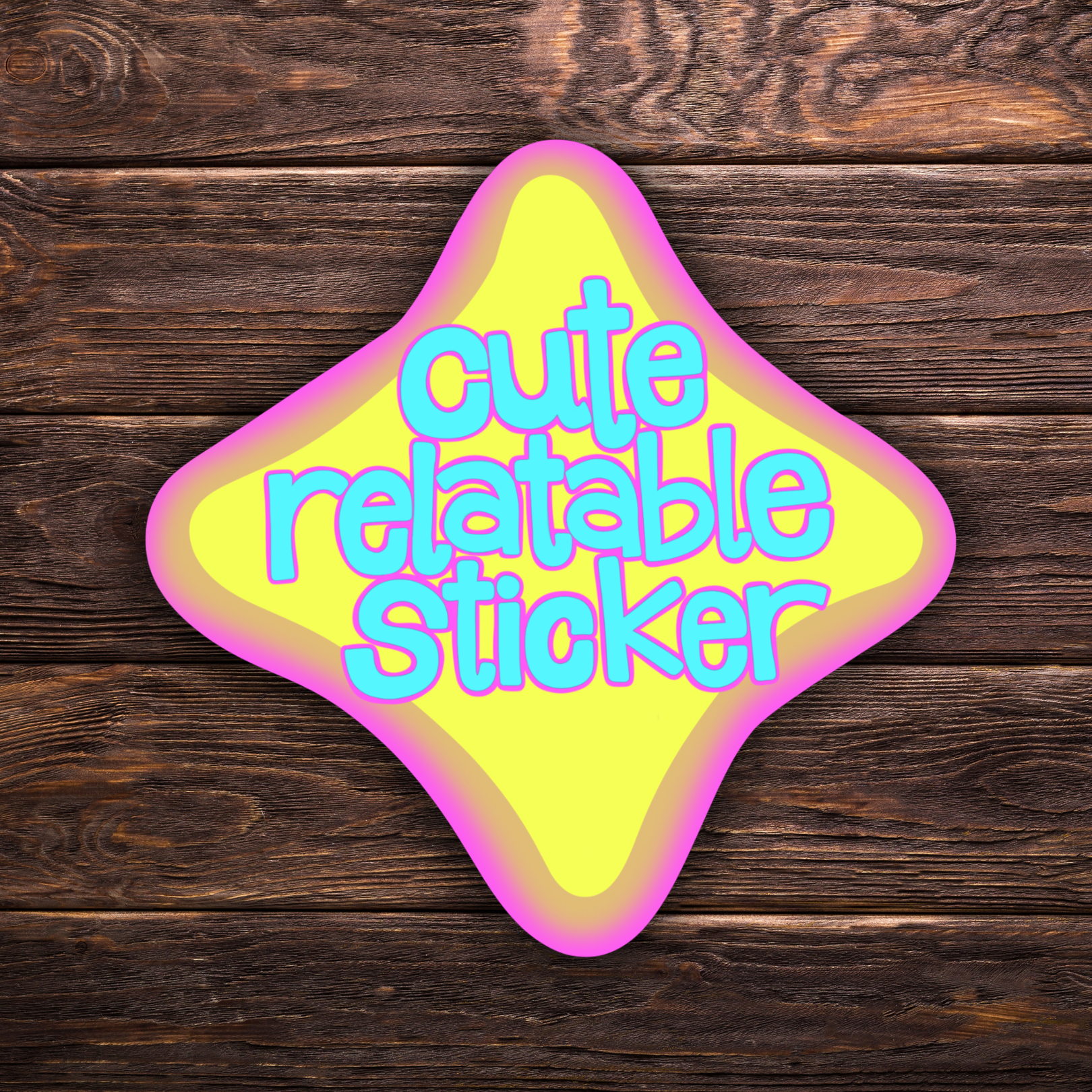 Cute Relatable Sticker | Meta Humor Sticker | Aesthetic Vinyl Decal | Funny Culture Sticker | Water-Resistant | Sticker Lover Gift