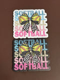 Softball Bow UV Printed Patch