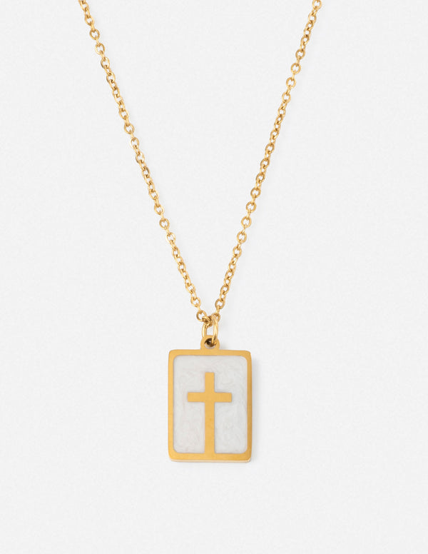 Enamel Cross Necklace