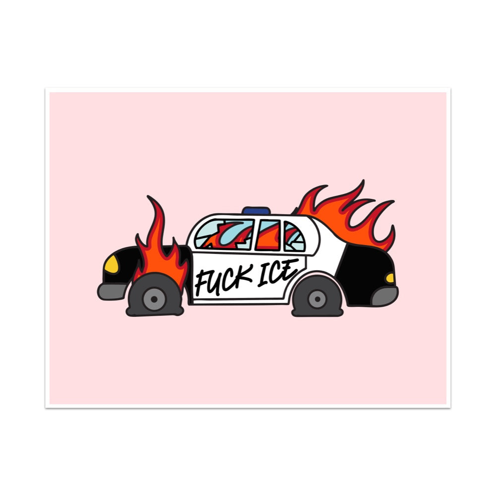 Fuck Ice Unframed Art Print