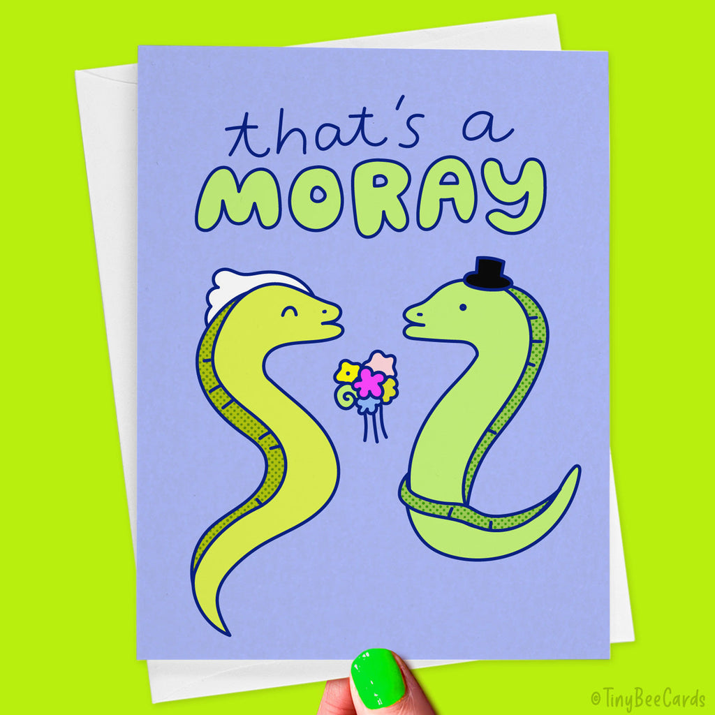 Funny Wedding Card "That's A Moray!"