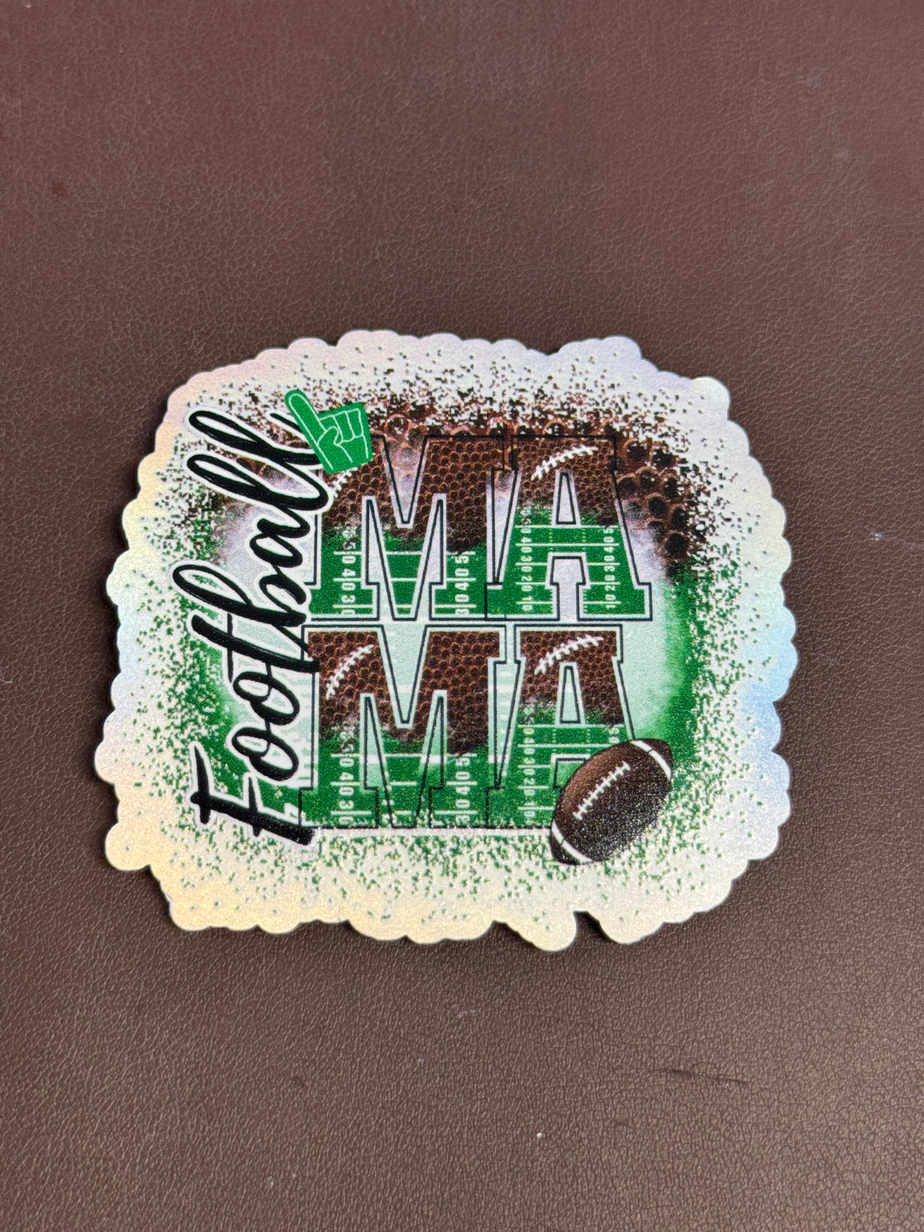 Football Mama Football Field UV Printed Hat Patch