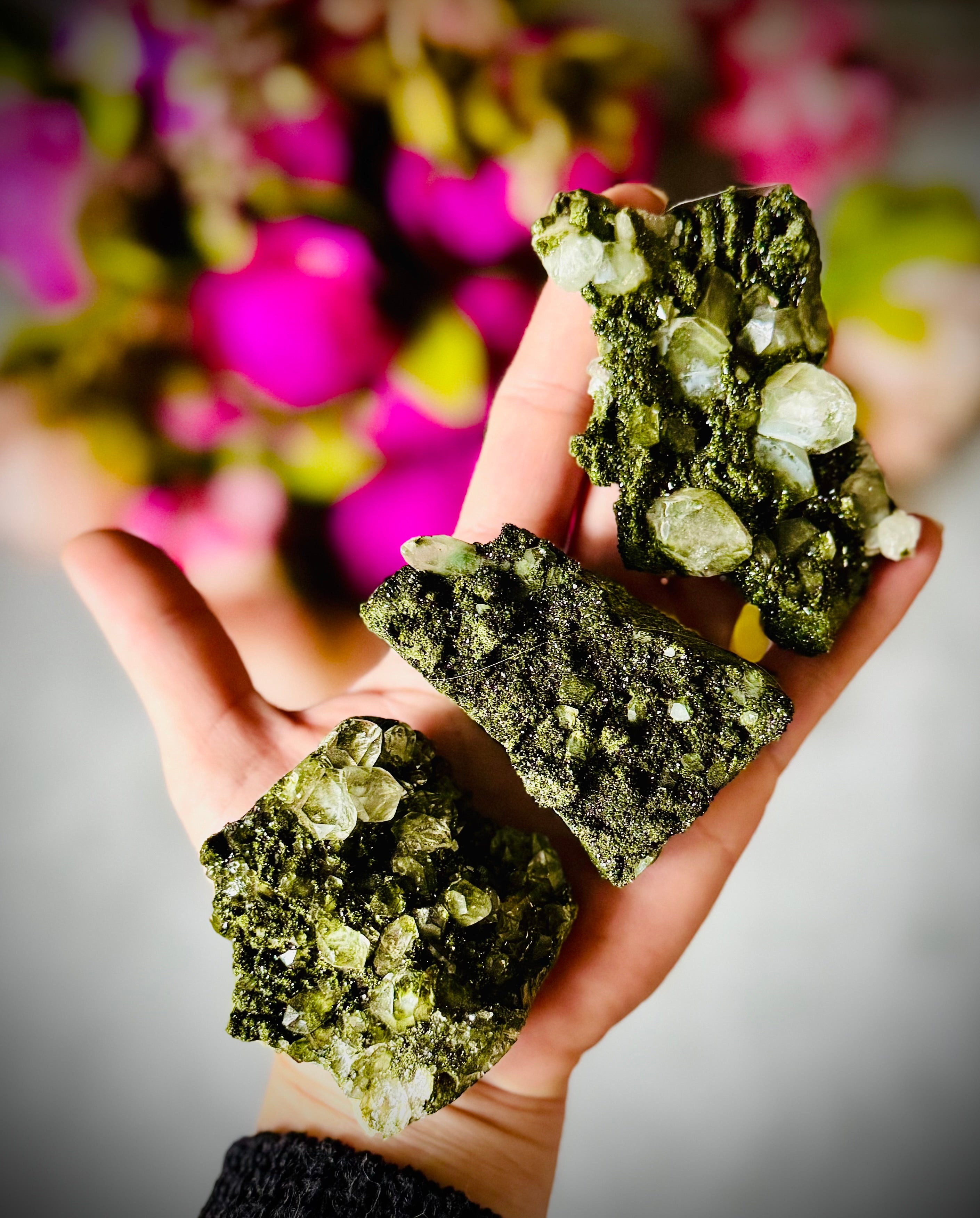 Large Forest Epidote Specimens from Turkey, Epidote and Quartz, Epidote Clusters