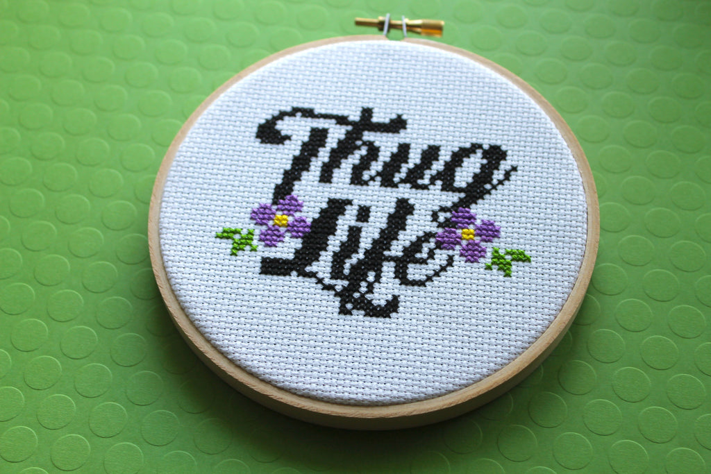 Thug Life Counted Cross Stitch DIY KIT Intermediate