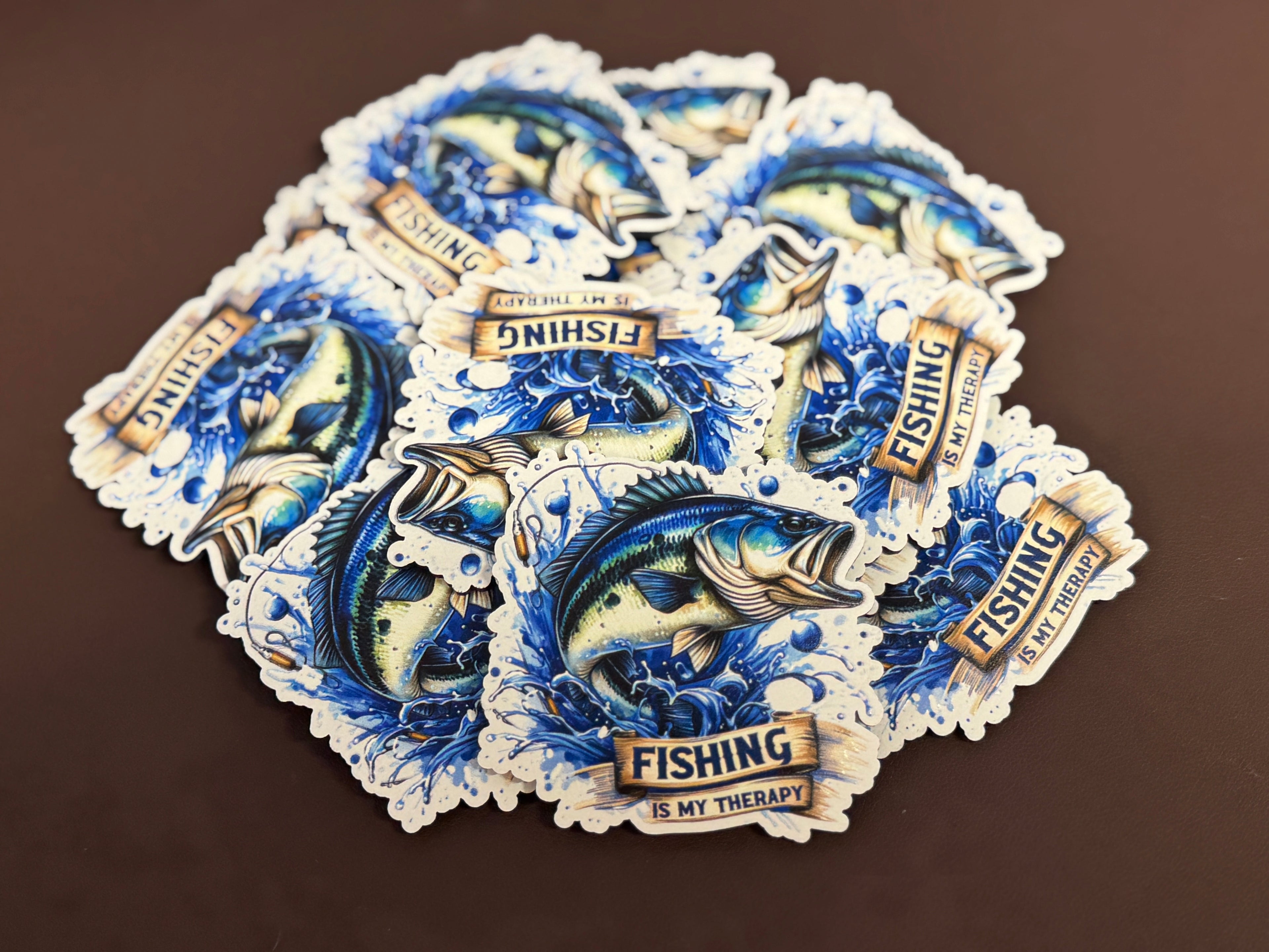 Fishing Is My Thereapy UV Printed Patches