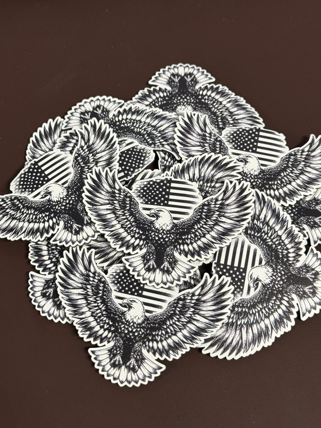 Eagle - Black & White UV Printed Patches