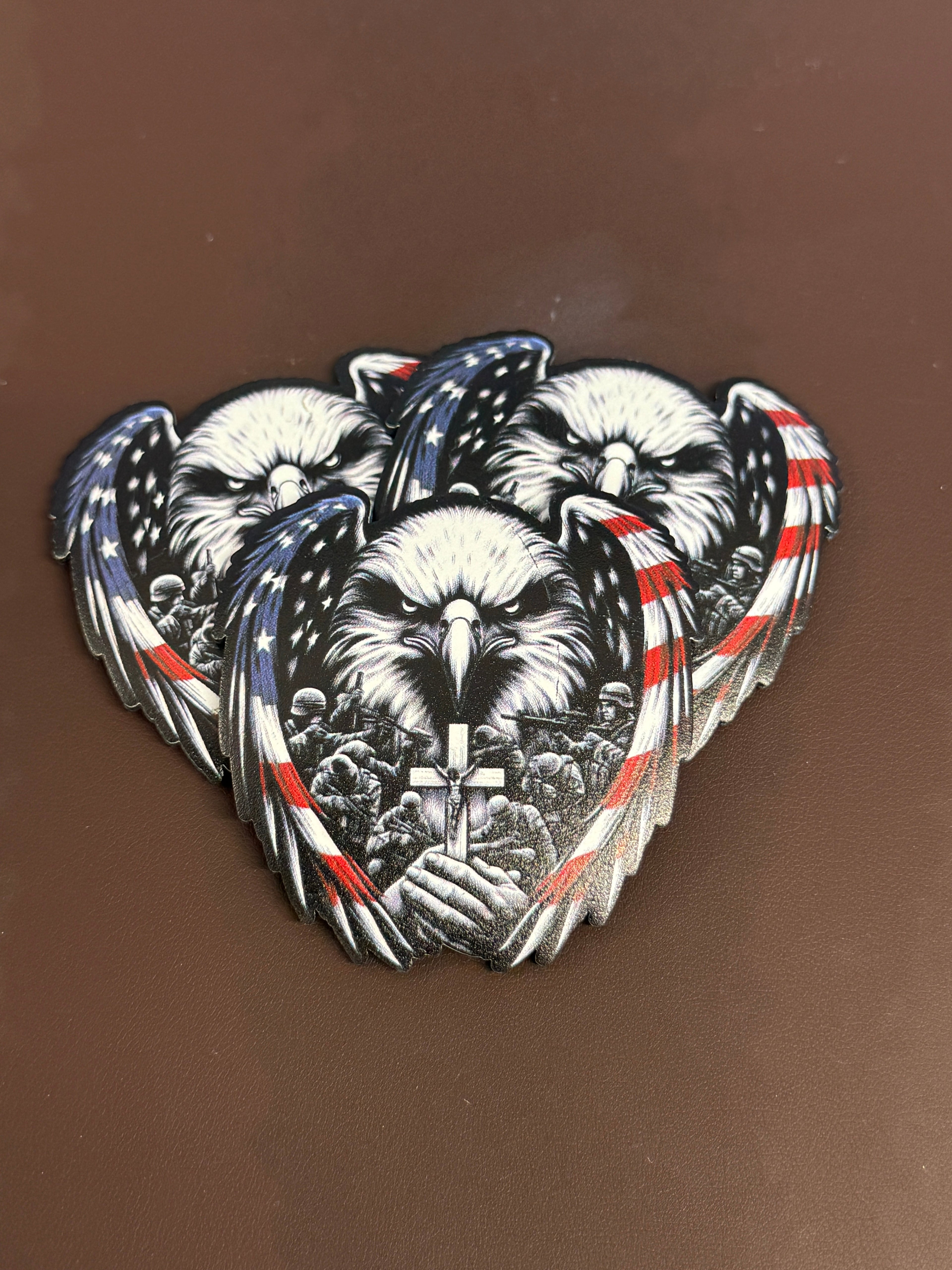 American Eagle, RWB, Cross, Soldiers UV Printed Patch