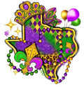MARDI GRAS CAR FRESHIE CARD STOCK (CHOOSE IMAGE)