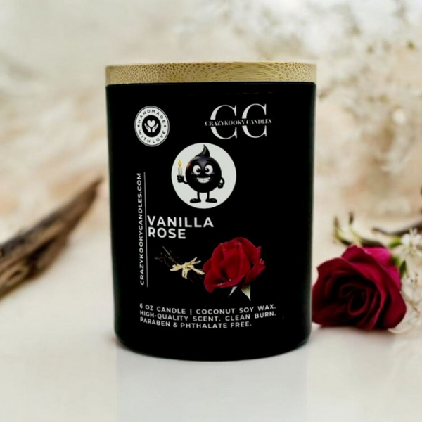 VANILLA ROSE - Funny Candle, Scented Coconut Soy Candle, 6oz