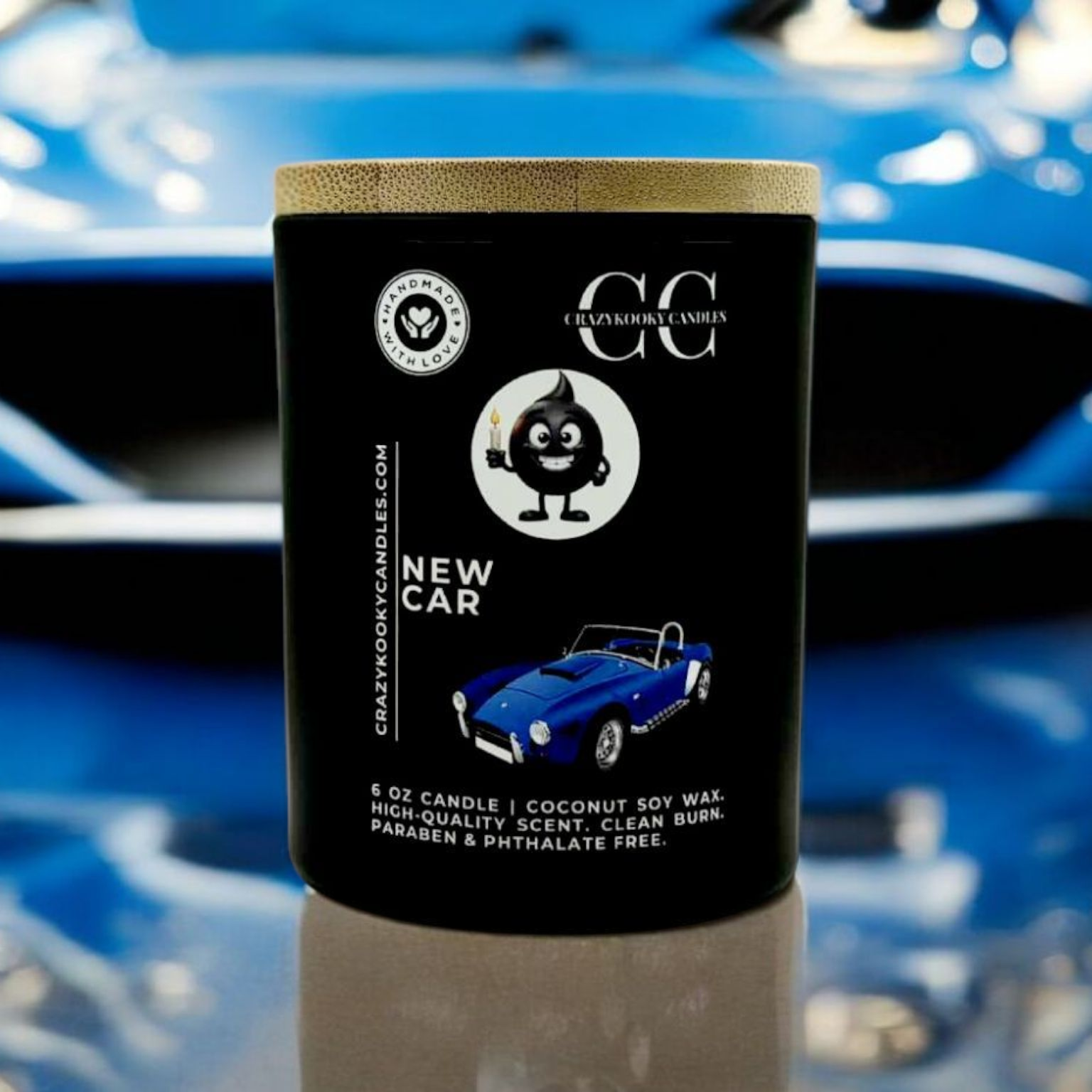 NEW CAR - Funny Candle, Scented Coconut Soy Candle, 6oz