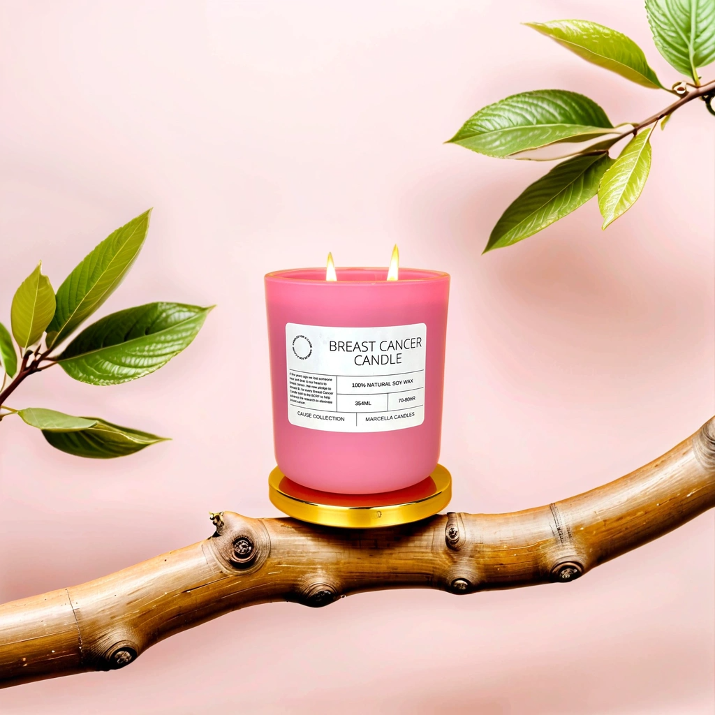 Breast Cancer Awareness Candle