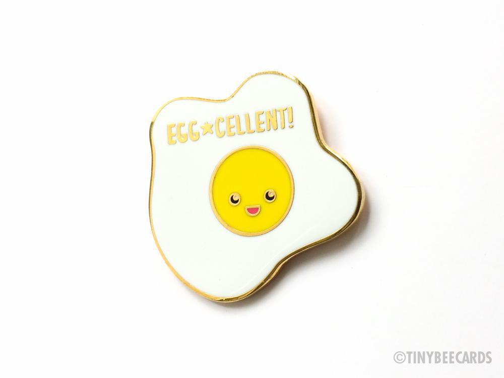 Egg-cellent Fried Egg Hard Enamel Pin
