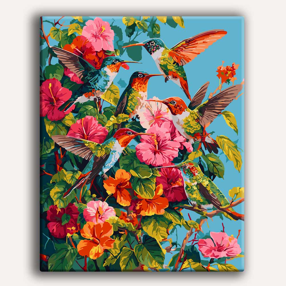 Hummingbird Garden - Paint By Numbers Kit
