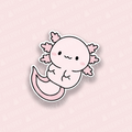 Pink Axolotl Vinyl Sticker