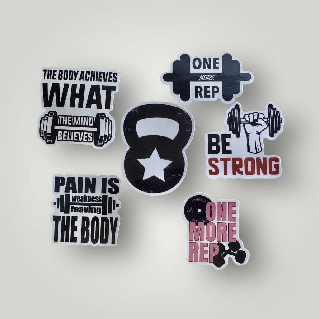 Gym Stickers 50Pcs Insipirational Fitness Planner,Workout Decals for Laptops Hydro Flasks Water Bottles Luggage (Work Out)