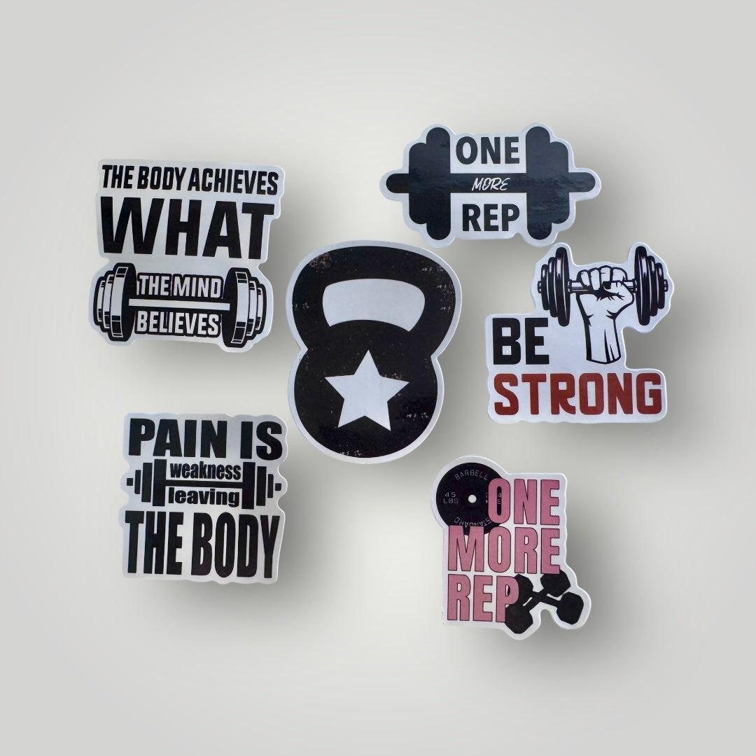 Gym Stickers 50Pcs Insipirational Fitness Planner,Workout Decals for Laptops Hydro Flasks Water Bottles Luggage (Work Out)