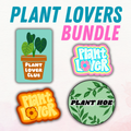 Plant Lovers Sticker Bundle | Set of 4 Vinyl Stickers | Houseplant Sticker Pack | Aesthetic Plant Stickers