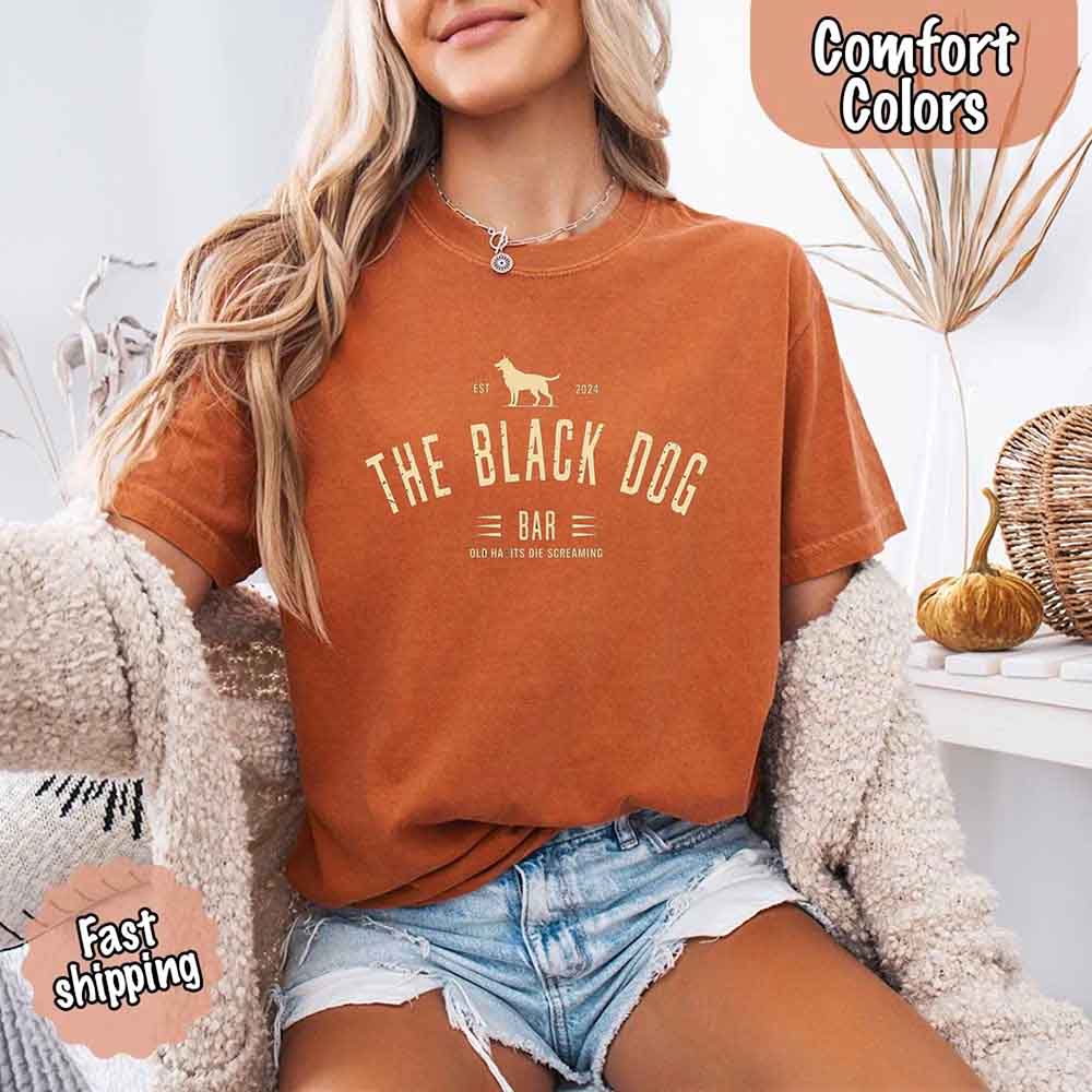 The Black Dog Comfort Colors Concert Tee – Minimalist Unisex Music Shirt