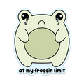 At My Froggin Limit Vinyl Sticker