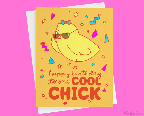 Funny Birthday Card For Her "Happy Birthday to One Cool Chick"