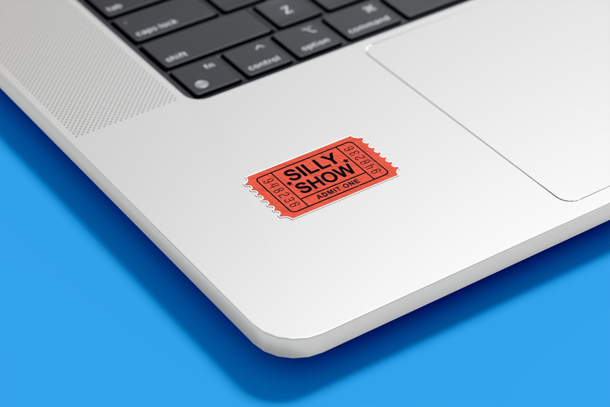Silly Show Ticket Admit One Vinyl Sticker