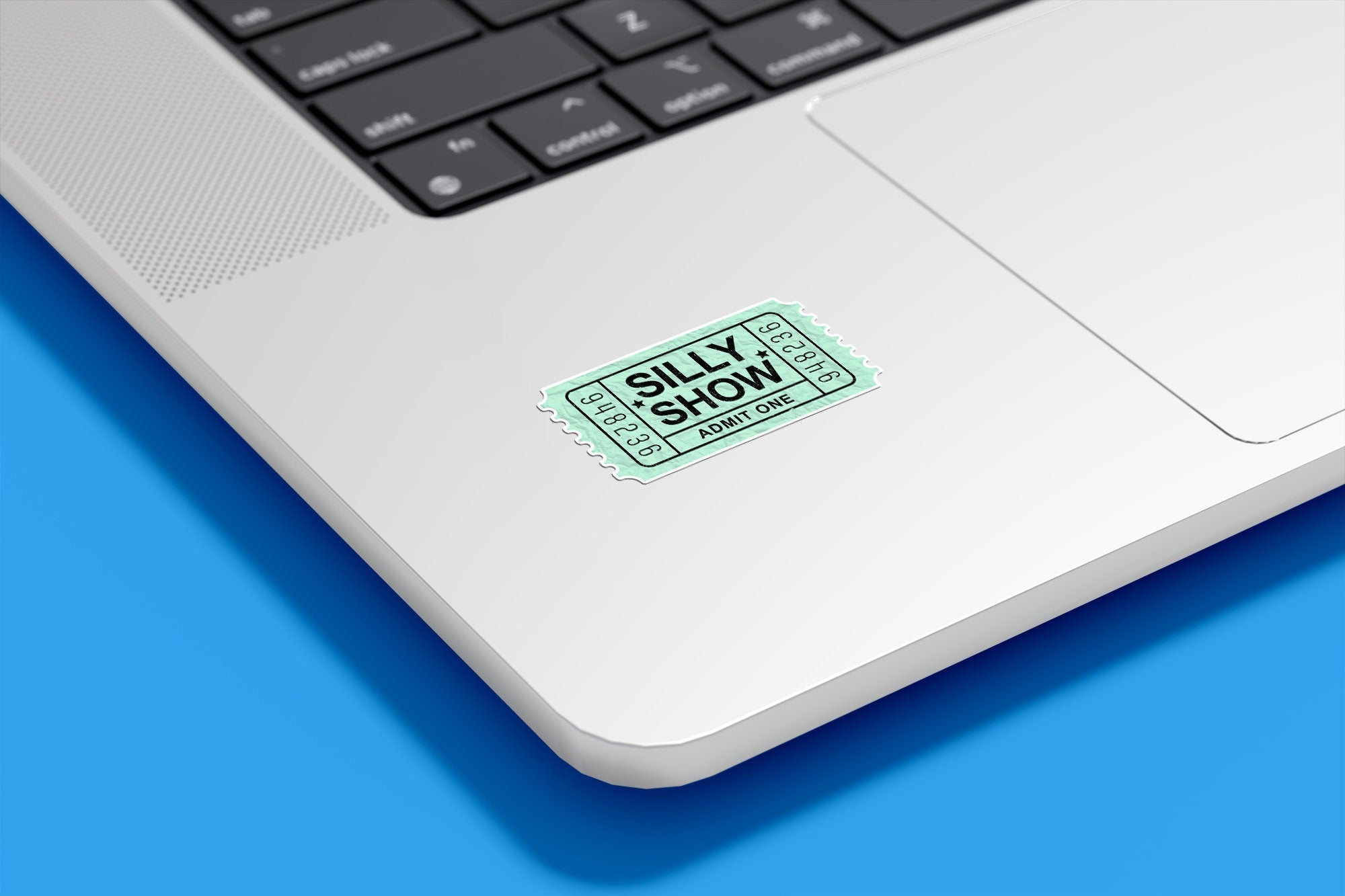 Silly Show Ticket Admit One Vinyl Sticker