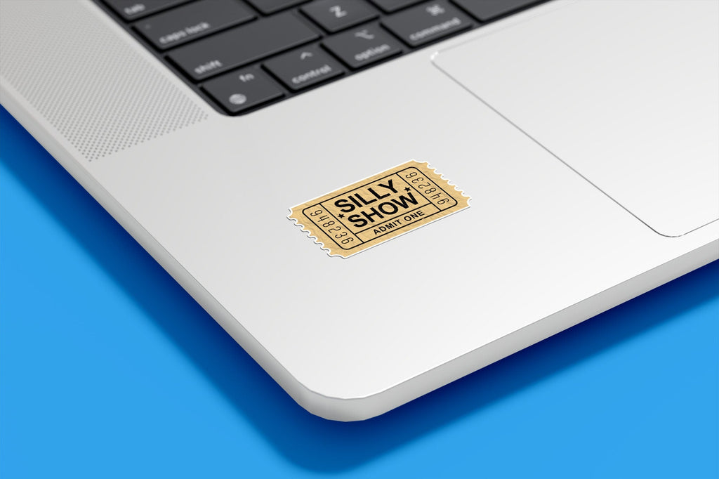 Silly Show Ticket Admit One Vinyl Sticker