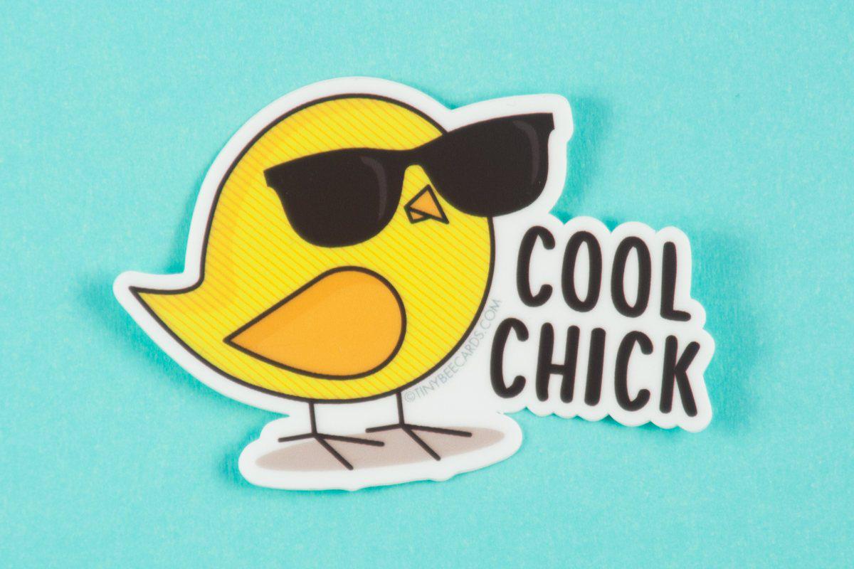 Funny Vinyl Sticker "Cool Chick"